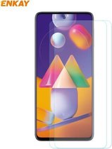 Voor Samsung Galaxy M31s 2 STUKS ENKAY Hat-Prince 0.26mm 9H 2.5D Gebogen Rand Gehard Glas Film