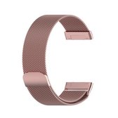 Voor Fitbit Versa 3 Milanese vervangende polsband horlogeband, maat: L 230 mm (roze)
