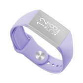 Voor Fitbit Charge 3 22 mm effen kleur siliconen band A (roze paars)