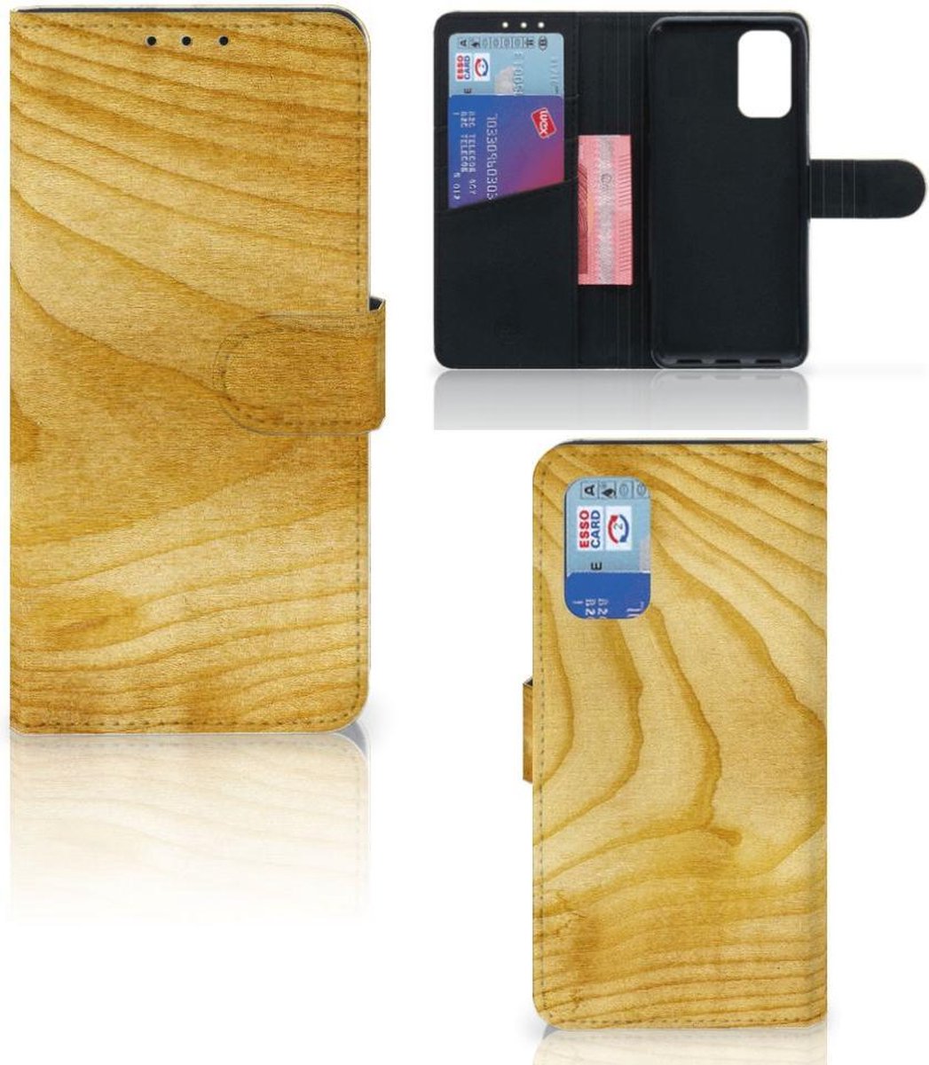Samsung Galaxy A32 4G Book Style Case Licht Hout
