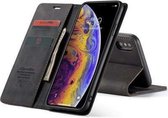 Caseme - Apple iPhone XS Max - Retro Wallet Case - Zwart