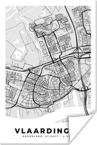 Poster Plan de Ville - Vlaardingen - Grijs - Wit - 120x180 cm XXL