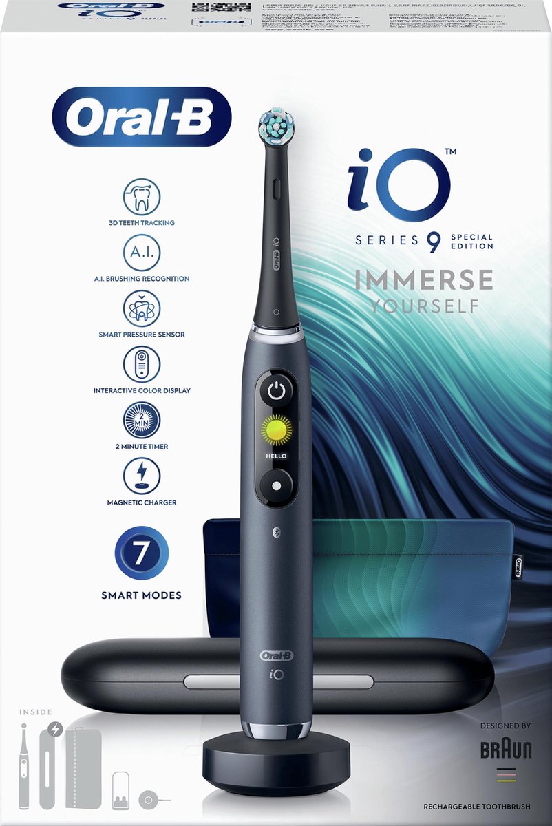 Oral-B iO9 Elektrische Tandenborstel Black Onyx Special - afbeelding 2