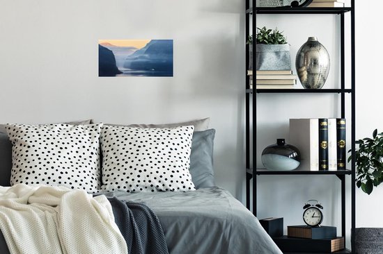 Affiche Fjords en Norvège lever du soleil - 40x20 cm