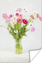 Stilleven lentebloemen poster papier 40x60 cm - Foto print op Poster (wanddecoratie woonkamer / slaapkamer) / Bloemen Poster