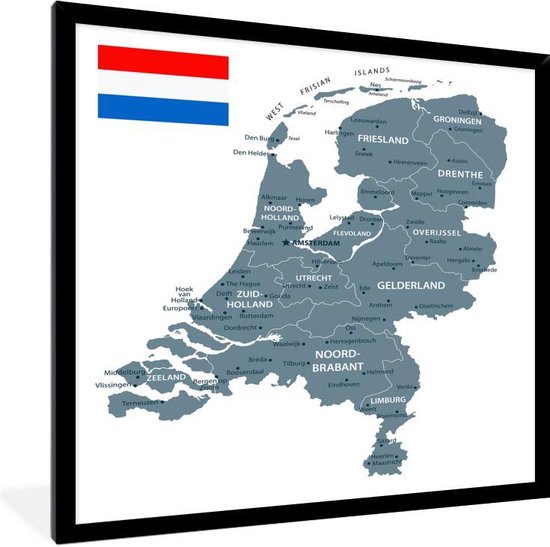 Carte grise des Nederland 30x40 cm - petite