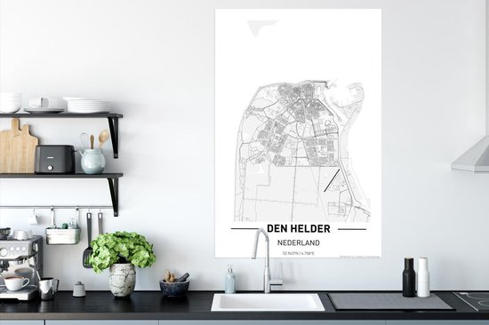 Affiche Plan de la ville Den Helder - 80x120 cm