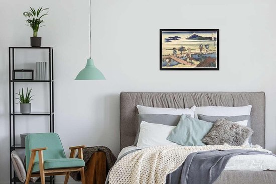 Photo encadrée - Nakahara dans la province de Sagami - Peinture de Katsushika Hokusai cadre photo noir 60x40 cm - Affiche encadrée (Décoration murale salon / chambre)