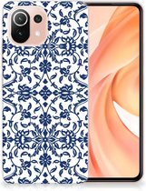 GSM Hoesje Xiaomi 11 Lite NE 5G | Xiaomi Mi 11 Lite Trendy Telefoonhoesjes Flower Blue