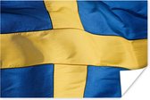 Poster Close-up van de vlag van Zweden - 180x120 cm XXL