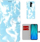 Voor Xiaomi Redmi Note 8 Pro Cloud Fog Pattern Horizontal Flip Leather Case met houder & kaartsleuf & portemonnee (hemelsblauw)