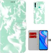 Voor Huawei P smart Z/Y9 Prime 2019 Cloud Fog Patroon Horizontale Flip Lederen Case met Houder & Kaartsleuf & Portemonnee (Mintgroen)