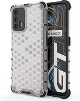 Voor OPPO Realme GT 5G schokbestendige honingraat pc + TPU-hoes (wit)
