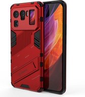 Voor Xiaomi Mi 11 Ultra Punk Armor 2 in 1 PC + TPU schokbestendig hoesje met onzichtbare houder (rood)