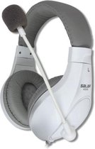 Salar A566 Subwoofer Gaming Headset met Microfoon, Kabellengte: 2,3 m (Wit)