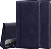 Voor Samsung Galaxy A72 5G / 4G Frosted Business Magnetische Horizontale Flip PU Leather Case met Houder & Card Slot & Lanyard (Zwart)