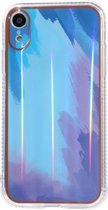 IMD Rendering Watercolor Aurora Pattern Shockproof TPU + PC beschermhoes voor iPhone XR (wintersneeuw)