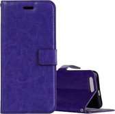 Voor Huawei Honor 9 Crazy Horse Texture Horizontale Flip Leren Case met Houder & Kaartsleuven & Portemonnee & Fotolijst (Paars)