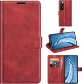 Voor Xiaomi Mi 10S Retro kalfspatroon gesp Horizontale flip lederen tas met houder & kaartsleuven & portemonnee (rood)