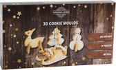 24x stuks kerst thema koekvormpjes/uitsteek vormpjes  - Koekjes bakken - vormpjes kerst thema kerstkoekjes