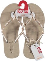 Xq Footwear Teenslippers Dames Polyester Beige Mt 39