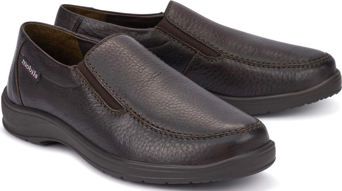 Mephisto Mobils EWALD Heren Instapper Extra Breed Donkerbuin - Schoenen.nl