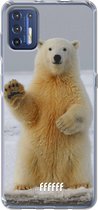 6F hoesje - geschikt voor Motorola Moto G9 Plus -  Transparant TPU Case - Polar Bear #ffffff