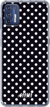 6F hoesje - geschikt voor Motorola Moto G9 Plus -  Transparant TPU Case - Onyx Dots #ffffff