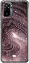 6F hoesje - geschikt voor Xiaomi Redmi Note 10 Pro -  Transparant TPU Case - Purple Marble #ffffff