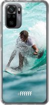 6F hoesje - geschikt voor Xiaomi Redmi Note 10 Pro -  Transparant TPU Case - Boy Surfing #ffffff
