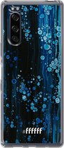 Sony Xperia 5 II Hoesje Transparant TPU Case - Bubbling Blues #ffffff