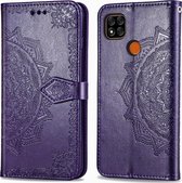 Xiaomi Redmi 9C Hoesje - Mobigear - Mandala Serie - Kunstlederen Bookcase - Paars - Hoesje Geschikt Voor Xiaomi Redmi 9C