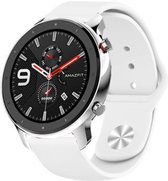 Siliconen Smartwatch bandje - Geschikt voor  Xiaomi Amazfit GTR sport band - wit - 42mm - Horlogeband / Polsband / Armband
