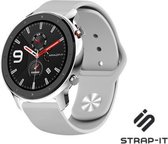 Siliconen Smartwatch bandje - Geschikt voor  Xiaomi Amazfit GTR sport band - grijs - 47mm - Strap-it Horlogeband / Polsband / Armband