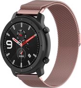 Milanees Smartwatch bandje - Geschikt voor  Xiaomi Amazfit GTR Milanese band - roze - 42mm - Horlogeband / Polsband / Armband