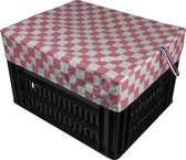HOOODIE Box M, Pink Checker
