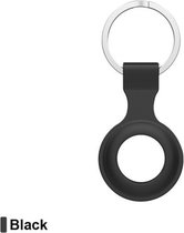 Beschermhoes Apple Airtag sleutelhanger - Siliconen Airtag beschermhoes - 4 stuks - zwart