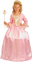 LUCIDA - Luxe roze prinsessenkostuum voor meisjes - S 110/122 (4-6 jaar)