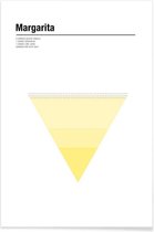 JUNIQE - Poster Margarita - minimalistisch -40x60 /Geel & Wit