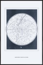 JUNIQE - Poster in kunststof lijst Northern Constellations II -20x30