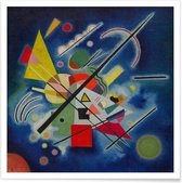 JUNIQE - Poster Kandinsky - Blue Painting -30x30 /Blauw & Ivoor