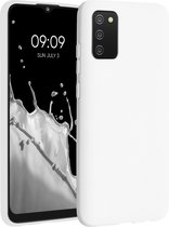 kwmobile telefoonhoesje voor Samsung Galaxy A02s - Hoesje voor smartphone - Back cover in mat wit