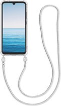 kwmobile hoesje voor Xiaomi Redmi Note 7 / Note 7 Pro - Beschermhoes voor smartphone in zilver / transparant - Hoes met koord