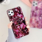 Voor iPhone 12 Pro Max TPU Smooth Marbled IMD mobiele telefoonhoes (Purple Stone F12)