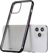 GEBEI Plating TPU schokbestendige beschermhoes voor iPhone 12 mini (zwart)