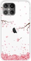 Voor iPhone 12 mini-patroon TPU-beschermhoes, kleine hoeveelheid aanbevolen voor lancering (Cherry Blossoms Fall)