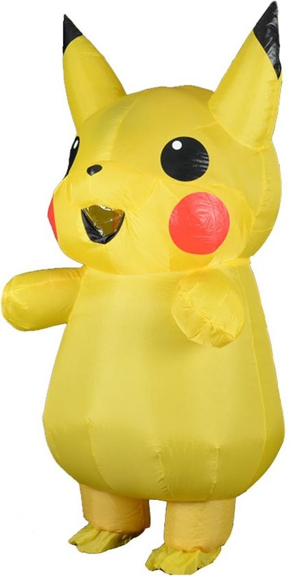 Déguisement Pikachu Opblaasbaar - taille unique - pack mascotte