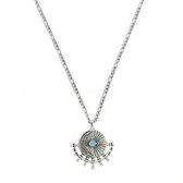 Ketting silver amulet turquoise eye