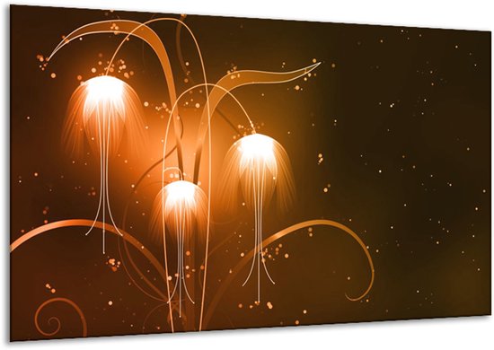 Schilderij Op Canvas Design, Abstract - Bruin, Goud - 120x70cm 1Luik - Foto Op Canvas - GroepArt 6000+ Schilderijen 0p Canvas Art Collectie - Wanddecoratie - Woonkamer - Slaapkamer - Canvas Print