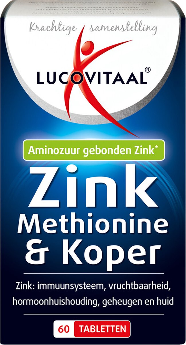 Goedkoopste 3x Lucovitaal Zink Methionine & Koper 60 tabletten